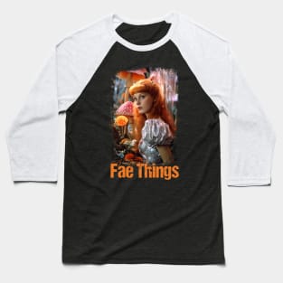 Fairy Mushroom Queen Baseball T-Shirt